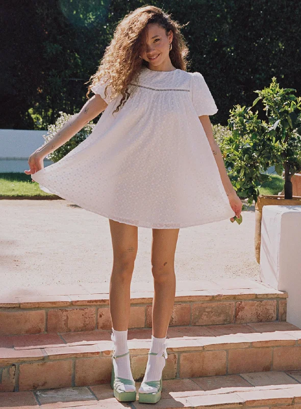 Mini dresses with spaghetti straps for a delicate look Pelton Mini Dress White
