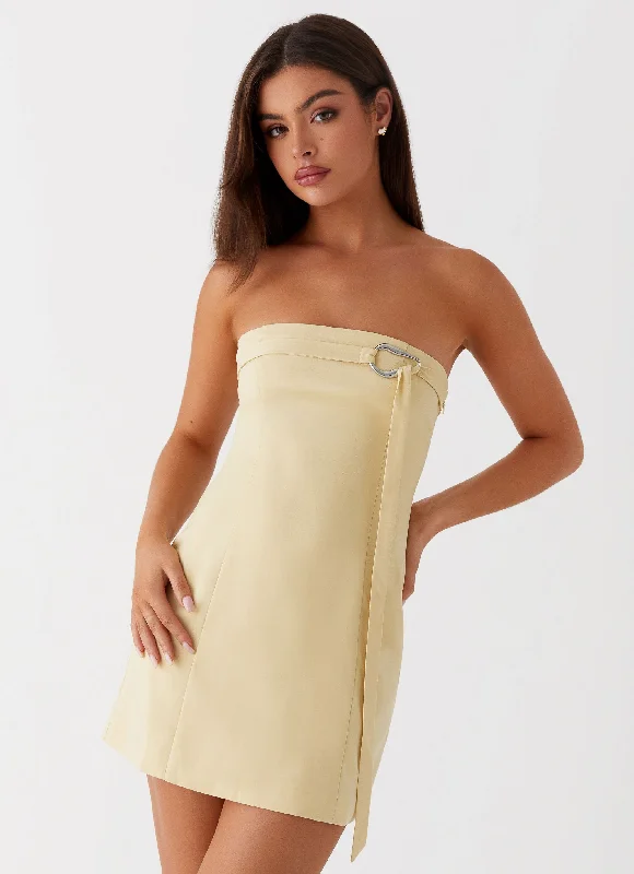 Beach Casual Dresses with a Breezy Design​ Saskia Mini Dress - Yellow