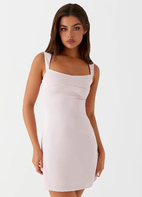Celebrity - Inspired Casual Dresses for a Fashionable Look Odette Satin Mini Dress - Pink Celebrity - Inspired Casual Dresses for a Fashionable Look Odette Satin Mini Dress - Pink