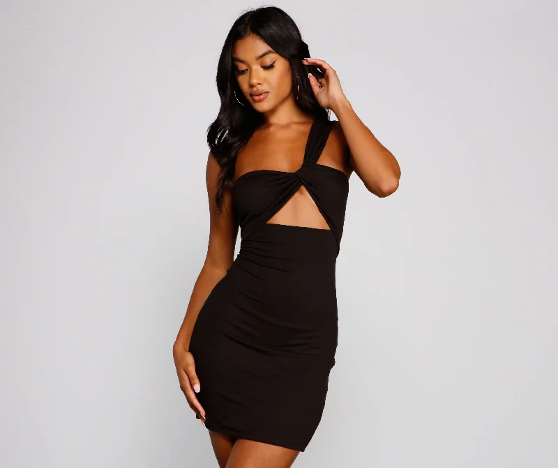 Cotton mini dresses for a comfortable everyday option Cutout The Drama One Shoulder Bodycon Cotton mini dresses for a comfortable everyday option Cutout The Drama One Shoulder Bodycon