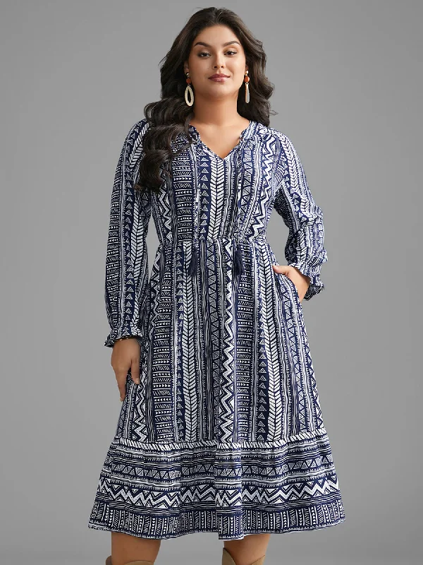 Festival - Inspired Casual Dresses with Bohemian Flair Bandana Geometric Tassels Tie Knot Dress Festival - Inspired Casual Dresses with Bohemian Flair Bandana Geometric Tassels Tie Knot Dress