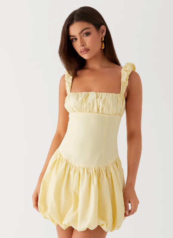 Velvet Casual Dresses for a Luxurious Look​ Clove Mini Dress - Yellow