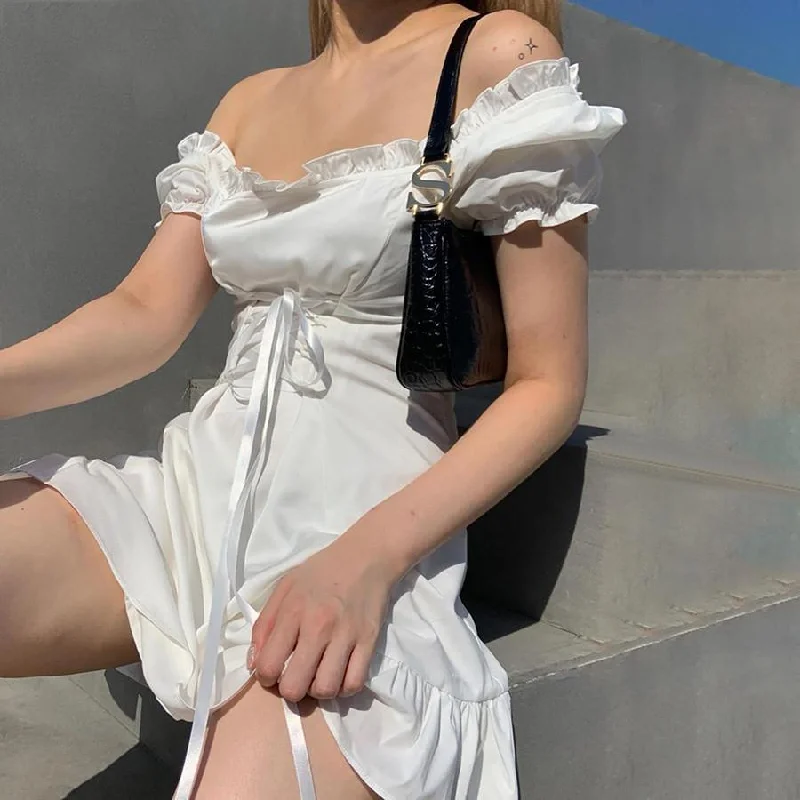 Linen mini dresses for a breathable summer option FashionSierra - Fashion elegant bow white female mini dress Linen mini dresses for a breathable summer option FashionSierra - Fashion elegant bow white female mini dress