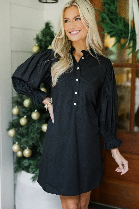 Denim - Patchwork Casual Dresses for a Unique Design Under The Stars Black Tie Back Dress Denim - Patchwork Casual Dresses for a Unique Design Under The Stars Black Tie Back Dress