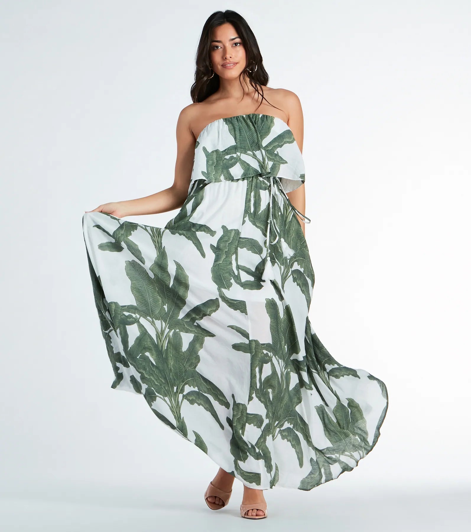 Short - Sleeve Casual Dresses with Printed Graphics Getaway Bound Tropical Print Woven Maxi Dress Short - Sleeve Casual Dresses with Printed Graphics Getaway Bound Tropical Print Woven Maxi Dress
