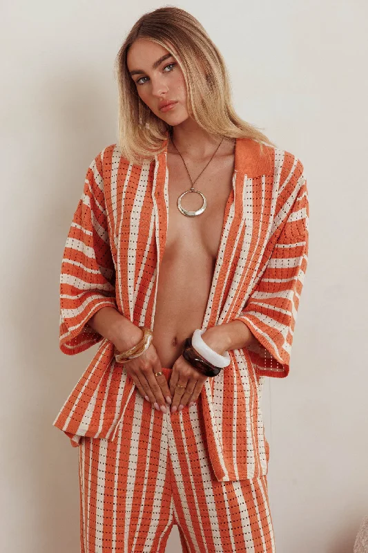 Outdoor Event Casual Dresses in Durable Fabrics Influence Knit Relaxed Shirt Orange Outdoor Event Casual Dresses in Durable Fabrics Influence Knit Relaxed Shirt Orange