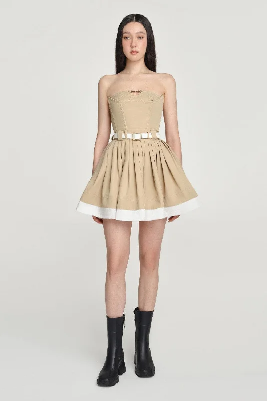 Neon - Colored Casual Dresses for a Trendy Look​ Pandora Khaki Mini Dress