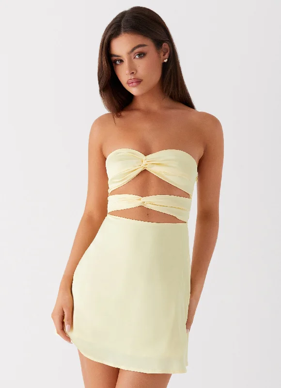 DIY - Inspired Casual Dresses with Customizable Elements Tianna Mini Dress - Yellow DIY - Inspired Casual Dresses with Customizable Elements Tianna Mini Dress - Yellow