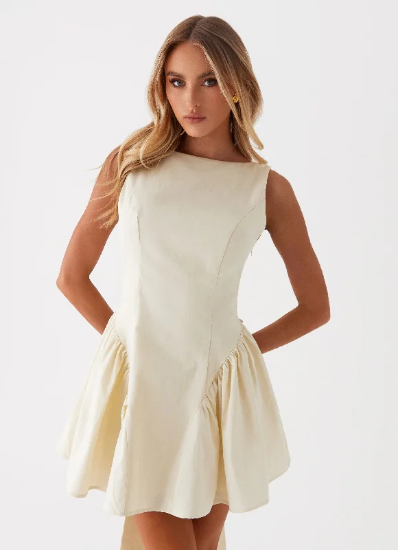 Rayon Casual Dresses for a Soft Feel​ Invited Mini Dress - Ivory