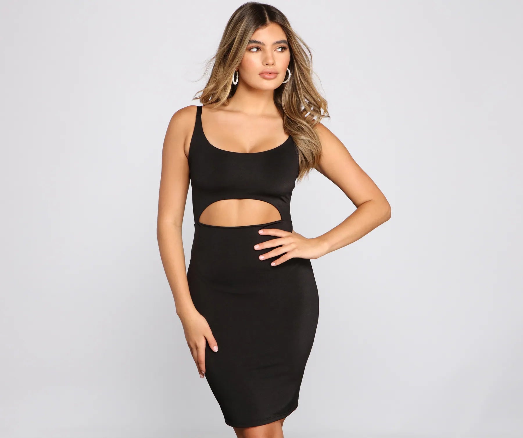 Plaid mini dresses for fall fashion Sleek In Satin Sleeveless Mini Dress