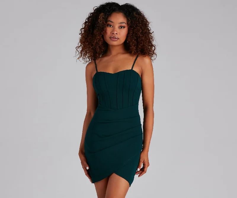 Mini dresses with asymmetric hems for a fashion - forward look Chic Beauty Corset Mini Dress Mini dresses with asymmetric hems for a fashion - forward look Chic Beauty Corset Mini Dress