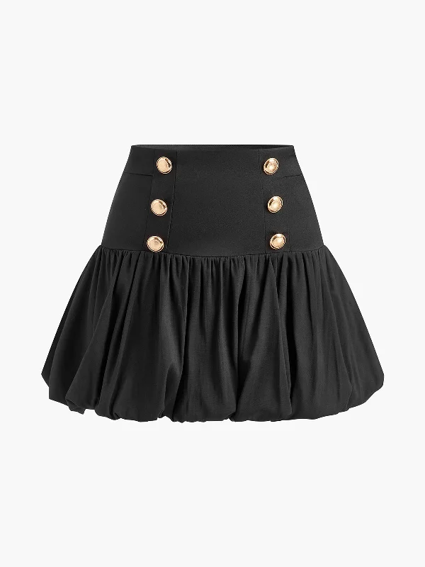 Bamboo - Fiber Casual Dresses for an Eco - Friendly Option Bud Waist Pleated Panel Mini Skirt Bamboo - Fiber Casual Dresses for an Eco - Friendly Option Bud Waist Pleated Panel Mini Skirt