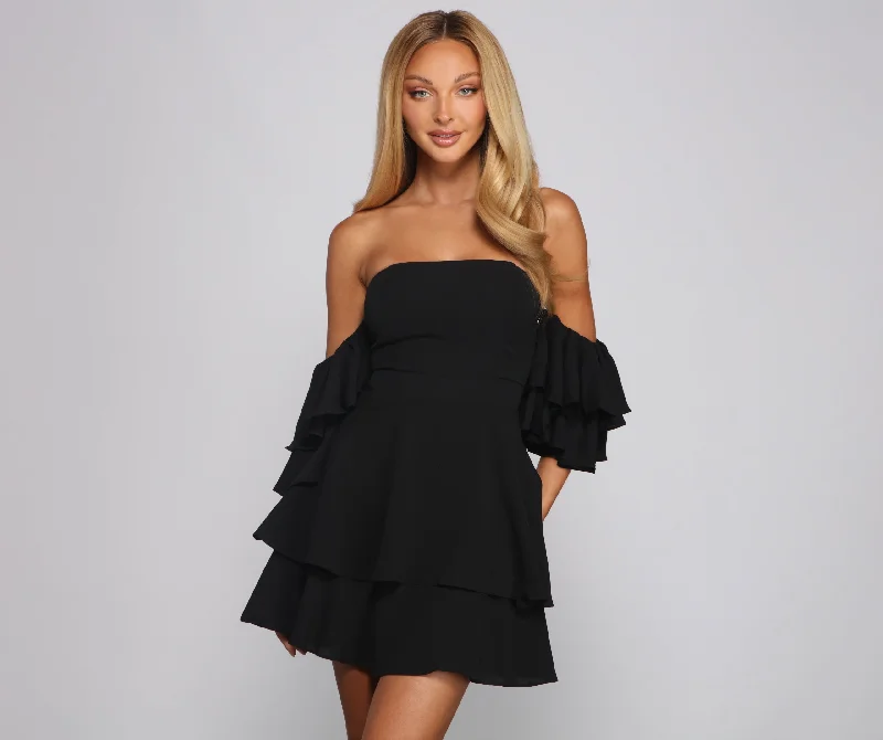 Mini dresses with empire waists for a flattering fit Ravishing Ruffles A-Line Mini Dress Mini dresses with empire waists for a flattering fit Ravishing Ruffles A-Line Mini Dress