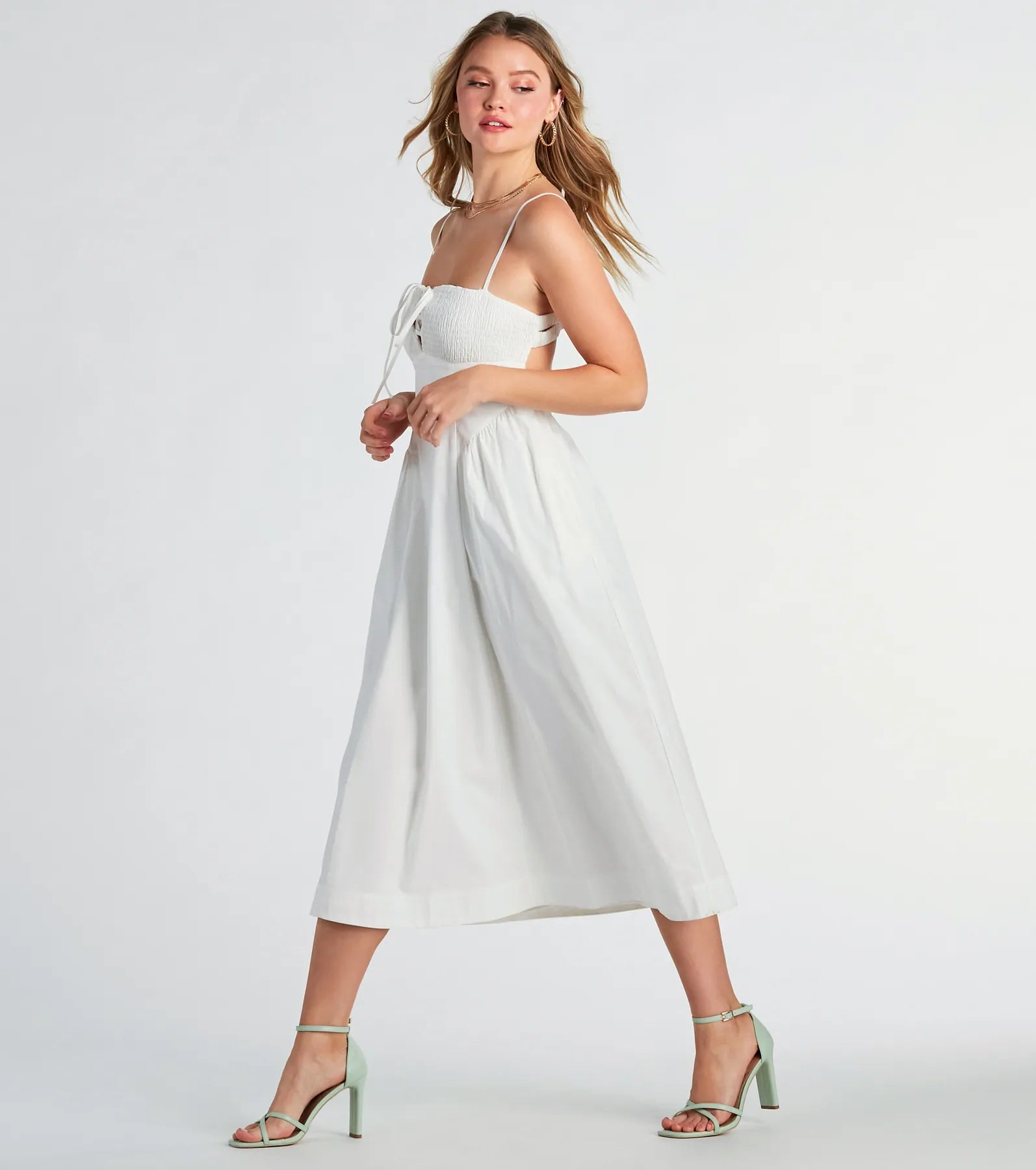 Toddler Casual Dresses in Soft Fabrics Sweeten Me Up Square Neck Cutout A-Line Midi Dress Toddler Casual Dresses in Soft Fabrics Sweeten Me Up Square Neck Cutout A-Line Midi Dress