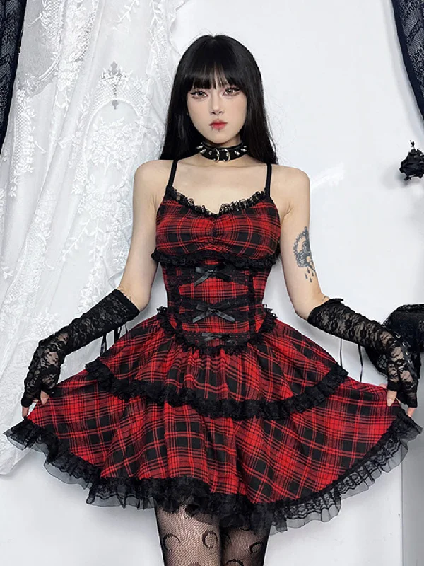 Satin mini dresses for a luxurious feel Plaid Mall Goth Grunge Punk Black Emo Party Lace Up Backless Mini Dress A-Line Dress Satin mini dresses for a luxurious feel Plaid Mall Goth Grunge Punk Black Emo Party Lace Up Backless Mini Dress A-Line Dress