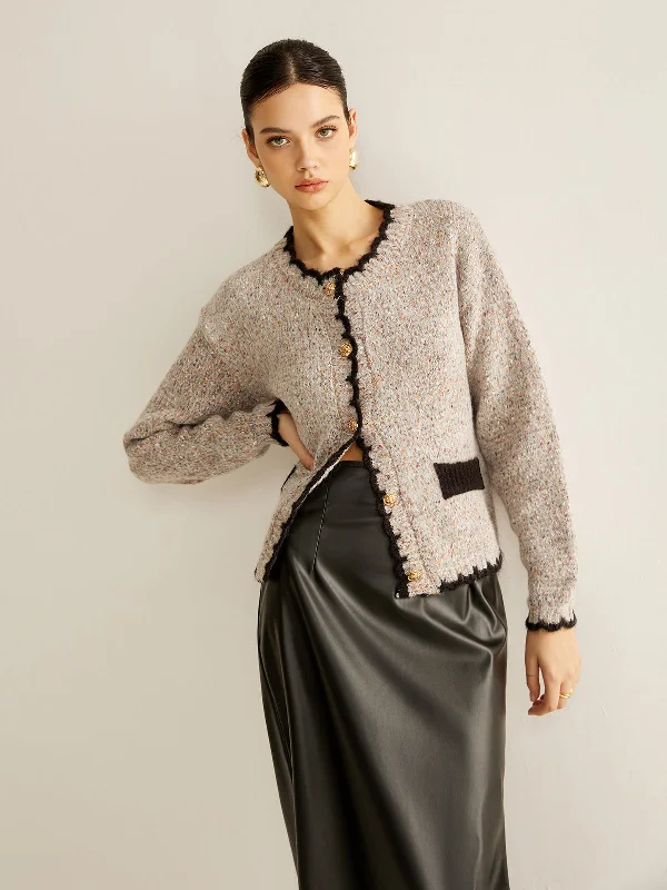 Two - Piece Casual Dresses for a Modular Look Versatile Contrast Trim Button Cardigan Two - Piece Casual Dresses for a Modular Look Versatile Contrast Trim Button Cardigan