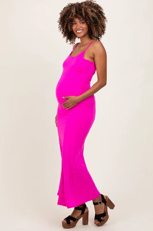Jewelry - Complementary Casual Dresses for a Complete Look Fuchsia Backless Fishtail Sleeveless Maternity Maxi Dress Jewelry - Complementary Casual Dresses for a Complete Look Fuchsia Backless Fishtail Sleeveless Maternity Maxi Dress