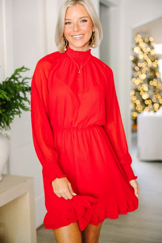 Modal Casual Dresses in Smooth Textures​ Always Evolving Red Dress