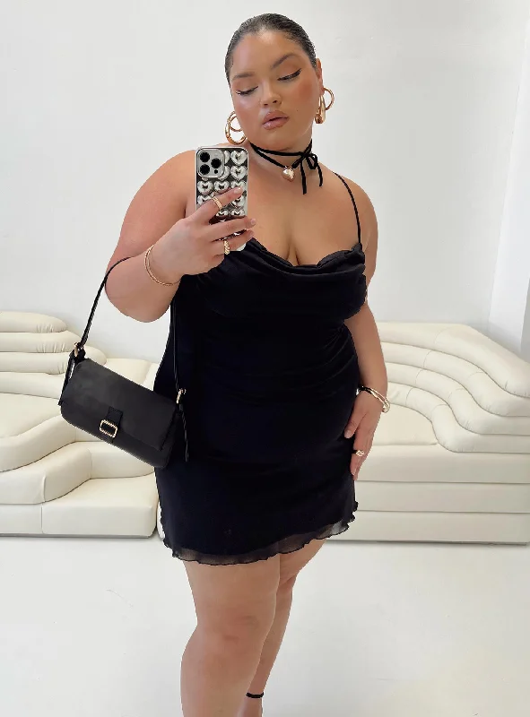 Ruffled mini dresses for a romantic touch Sugar Mini Dress Black Curve