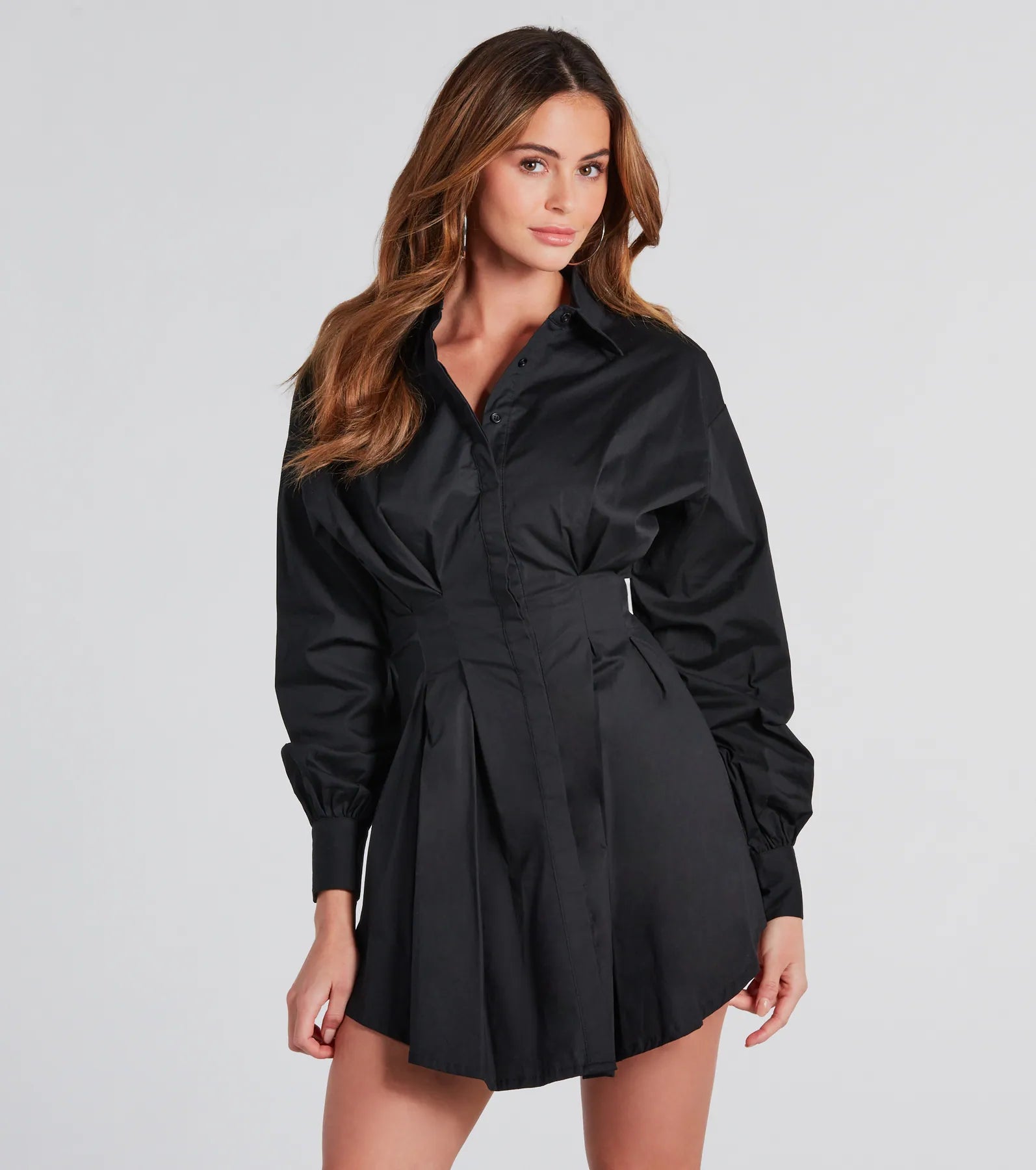 Work - from - Home Casual Dresses for Comfort and Style Find Your Style Button Down Pleated Mini Dress Work - from - Home Casual Dresses for Comfort and Style Find Your Style Button Down Pleated Mini Dress