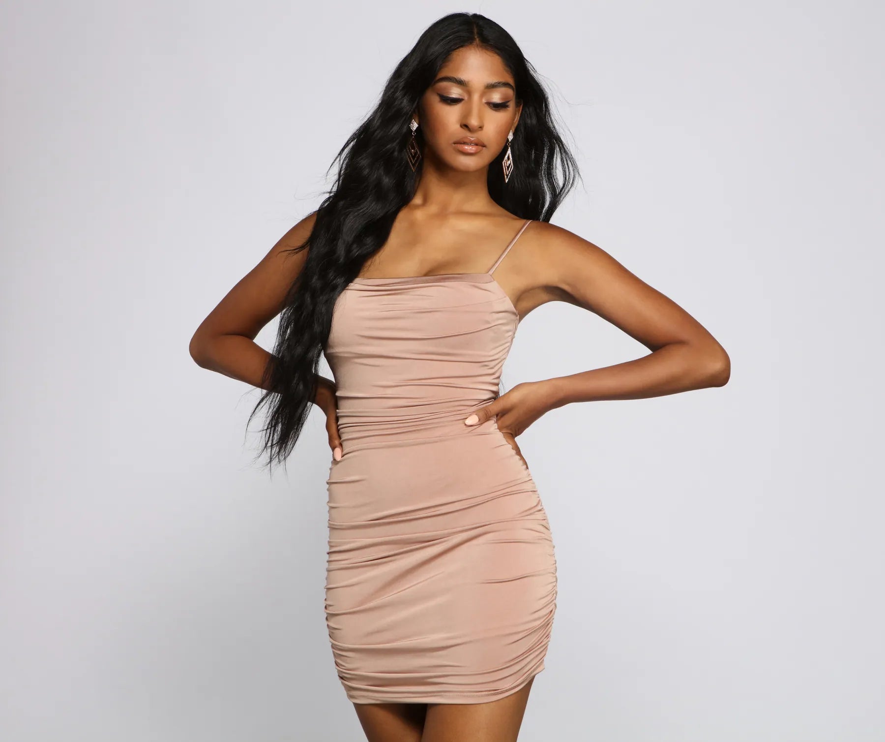 Mini dresses with belted waists for a defined silhouette Stunning Style Ruched Mini Dress Mini dresses with belted waists for a defined silhouette Stunning Style Ruched Mini Dress