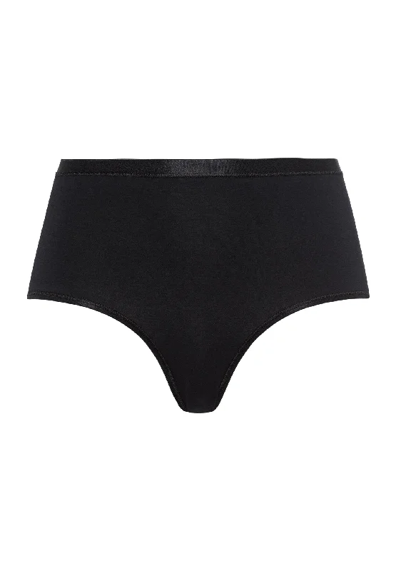Women's cheeky briefs with a cut - out side Cotton Sensation Full Brief | Black 71413-019 Women's cheeky briefs with a cut - out side Cotton Sensation Full Brief | Black 71413-019