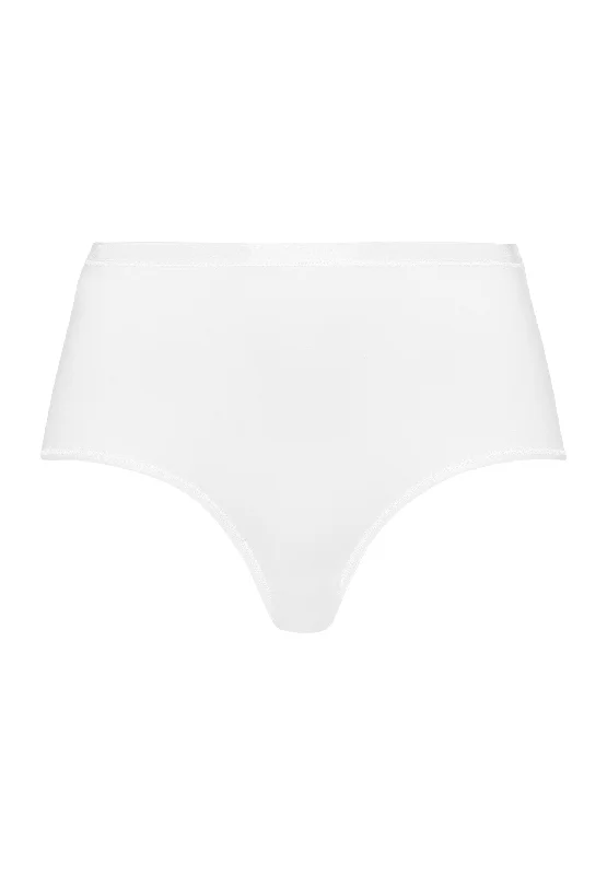 Women's seamless high - waisted briefs for tummy control Cotton Sensation Full Brief | White 71413-101 Women's seamless high - waisted briefs for tummy control Cotton Sensation Full Brief | White 71413-101