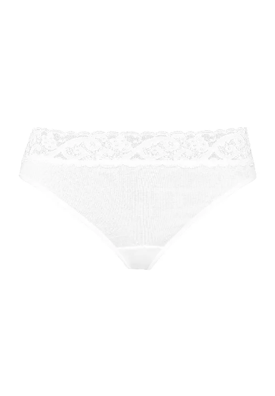 Women's mid - rise briefs with a bow detail Moments Hi Cut Brief | White 71481-101