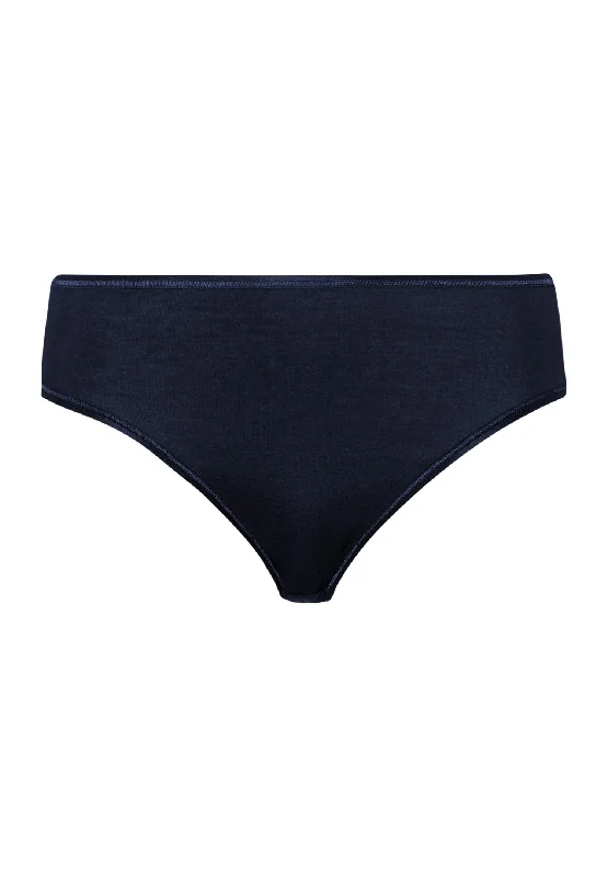 Women's bamboo fiber briefs for breathability Cotton Seamless Hi Cut Brief | Deep Navy 71626-1610 Women's bamboo fiber briefs for breathability Cotton Seamless Hi Cut Brief | Deep Navy 71626-1610