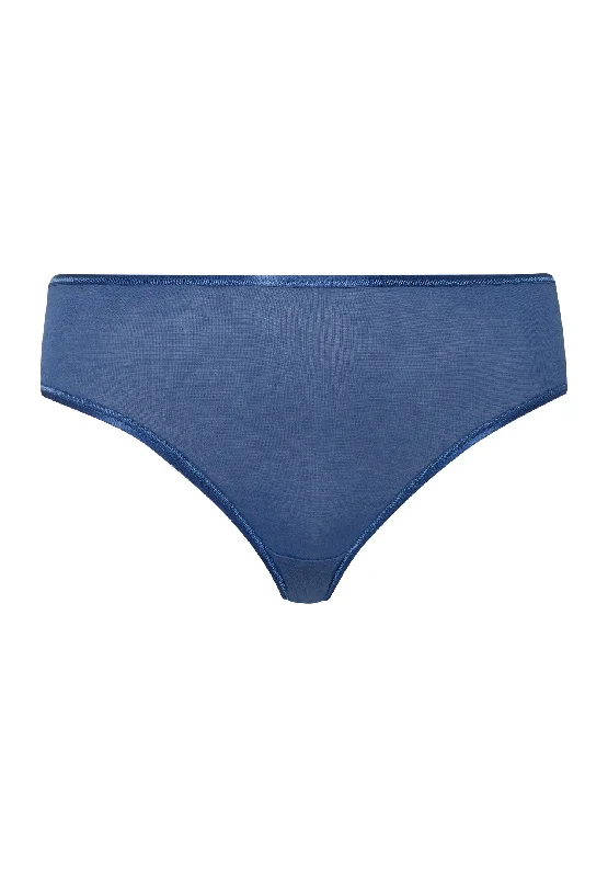 Women's thong briefs with a beaded waistband Cotton Seamless Hi Cut Brief | True Navy 71626-2604 Women's thong briefs with a beaded waistband Cotton Seamless Hi Cut Brief | True Navy 71626-2604