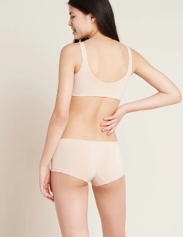 Women's string briefs with a metallic accent Boyleg Briefs - Nude