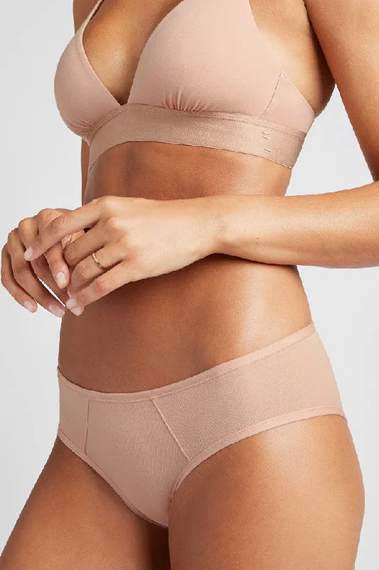 Women's nylon - reinforced briefs for durability Cotton Brief in Buff (Pack)