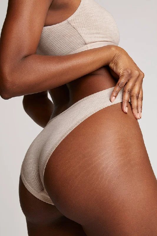 Women's adjustable - fit briefs with elastic sides Whipped French Cut Brief in Sand