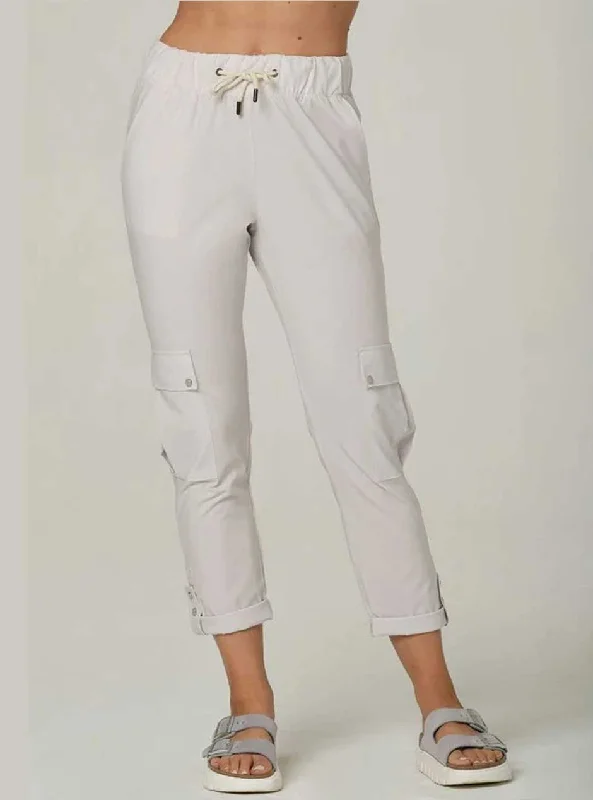 Bikini briefs made of stretchy fabric 925 Fit Women's Precious Cargo Elastic Waist Jogger Pants - Rose Water Off White Bikini briefs made of stretchy fabric 925 Fit Women's Precious Cargo Elastic Waist Jogger Pants - Rose Water Off White