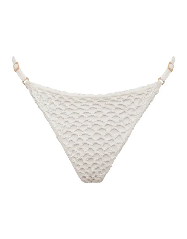Metallic bikini briefs for a glamorous touch​ Salé Crochet Bikini Bottom, Pikake