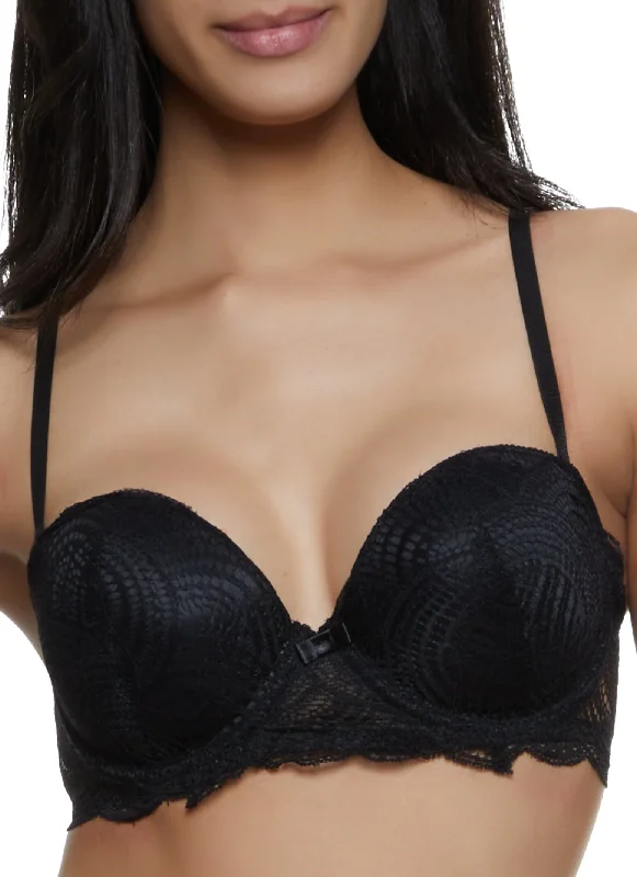 Women's Bridal Lingerie Collection  Scalloped Balconette Bra | Converts to Strapless
