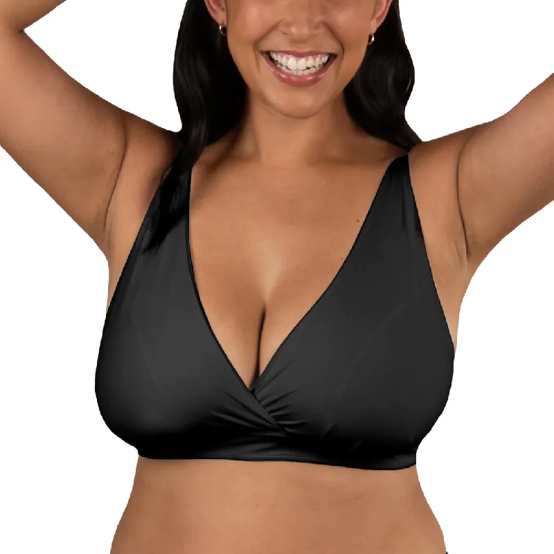 odor resistant women nursing bra BRAVADO! DESIGNS Ballet FULL CUP Plunge Crossover Bra (1260VFC) - Black odor resistant women nursing bra BRAVADO! DESIGNS Ballet FULL CUP Plunge Crossover Bra (1260VFC) - Black