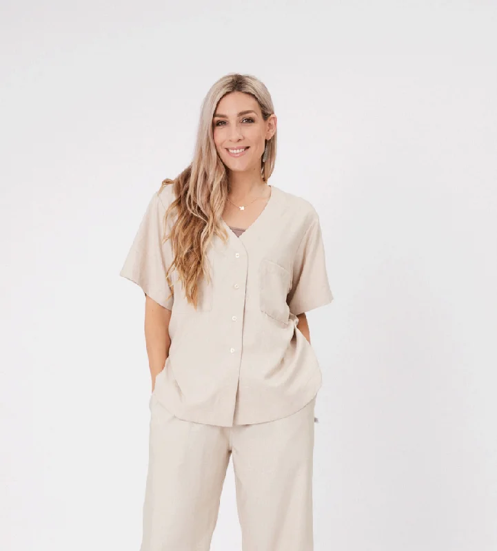 hands free women nursing bra for multitasking Breastfeeding Top - Sunday Shirt