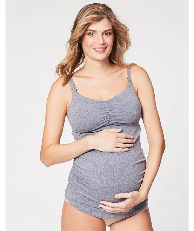 easy - access women nursing bra Cake Maternity Ice Cream Cotton E-G Cup Nursing Tank - Heather Grey easy - access women nursing bra Cake Maternity Ice Cream Cotton E-G Cup Nursing Tank - Heather Grey