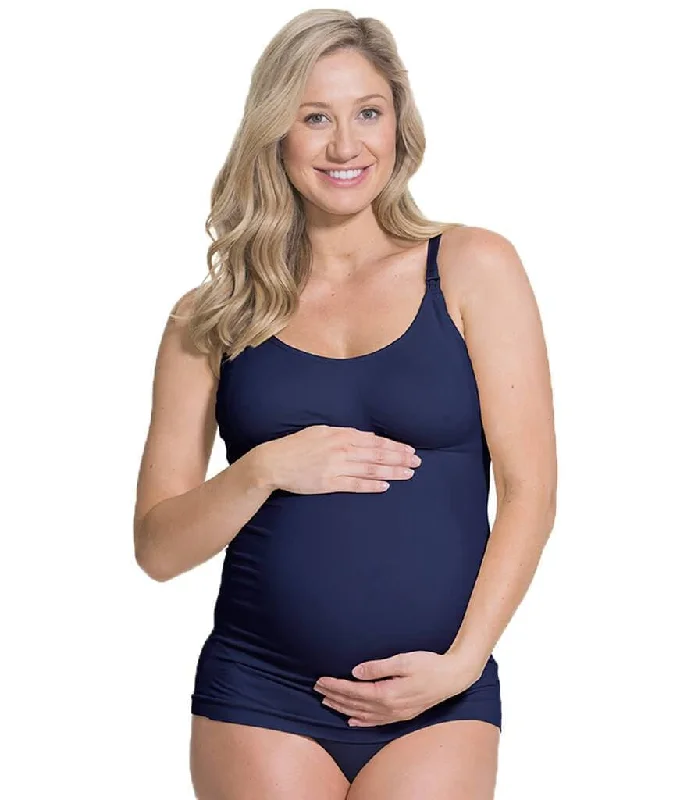 wireless women nursing bra for a natural feel Cake Maternity Toffee Shaping Seamless Nursing Tank - Midnight Blue wireless women nursing bra for a natural feel Cake Maternity Toffee Shaping Seamless Nursing Tank - Midnight Blue