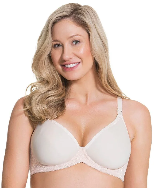 plus size front closure women nursing bra Cake Maternity Waffles 3D Spacer Contour Flexi Wire Nursing Bra - Nude plus size front closure women nursing bra Cake Maternity Waffles 3D Spacer Contour Flexi Wire Nursing Bra - Nude
