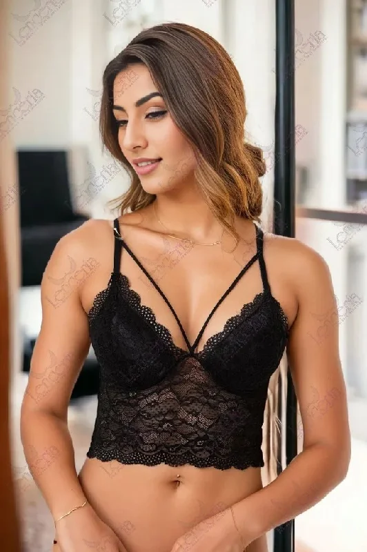 plus size women bra and panty sets Cheriee Black floral lace lightly padded bralette set - extremely elegant (c86) plus size women bra and panty sets Cheriee Black floral lace lightly padded bralette set - extremely elegant (c86)