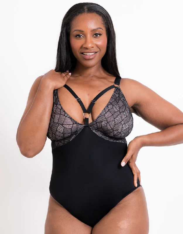 Plus size non wired bras for comfortable fit Curvy Kate Non-Stop Stretch Body Black/Pink Plus size non wired bras for comfortable fit Curvy Kate Non-Stop Stretch Body Black/Pink