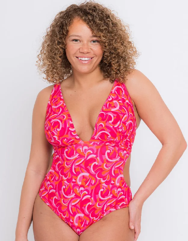 Seamless non wired bras for everyday wear Curvy Kate Retro Wave Non Wired Multiway Swimsuit Print Mix Seamless non wired bras for everyday wear Curvy Kate Retro Wave Non Wired Multiway Swimsuit Print Mix