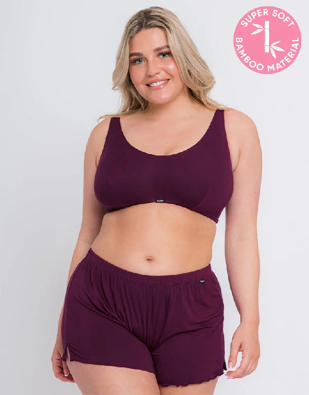 Non wired sleep bras for night time comfort​ Curvy Kate Softease Crop Top Fig