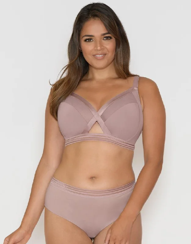 Non wired bras with underbust band for support Curvy Kate Unwind Non-Wired Bralette Mink Non wired bras with underbust band for support Curvy Kate Unwind Non-Wired Bralette Mink
