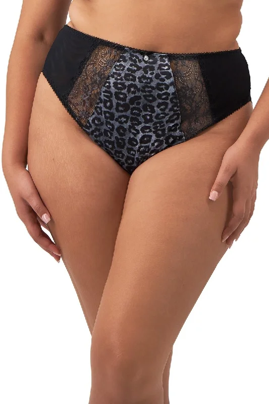 silk women bra and panty sets for elegance Elomi Morgan Snow Leopard High Leg Brief Panty 4118 silk women bra and panty sets for elegance Elomi Morgan Snow Leopard High Leg Brief Panty 4118