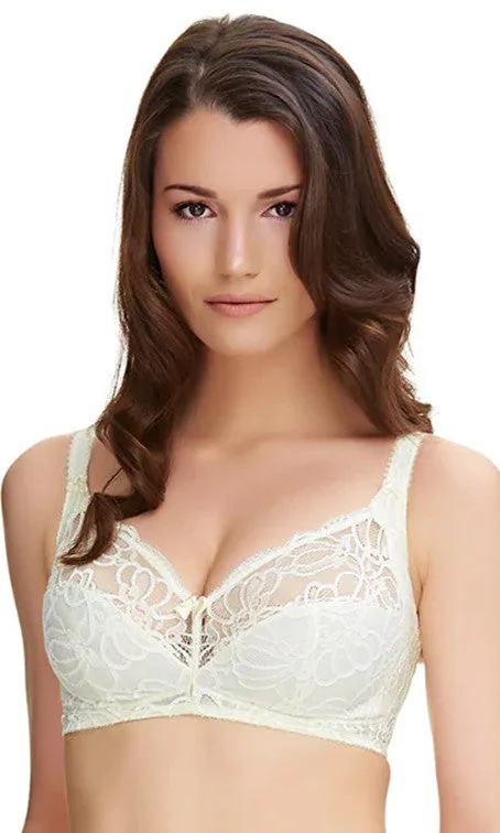Lightly padded non wired bras for sensitive skin Fantasie Jacqueline Lace Soft Cup Bra Ivory Lightly padded non wired bras for sensitive skin Fantasie Jacqueline Lace Soft Cup Bra Ivory