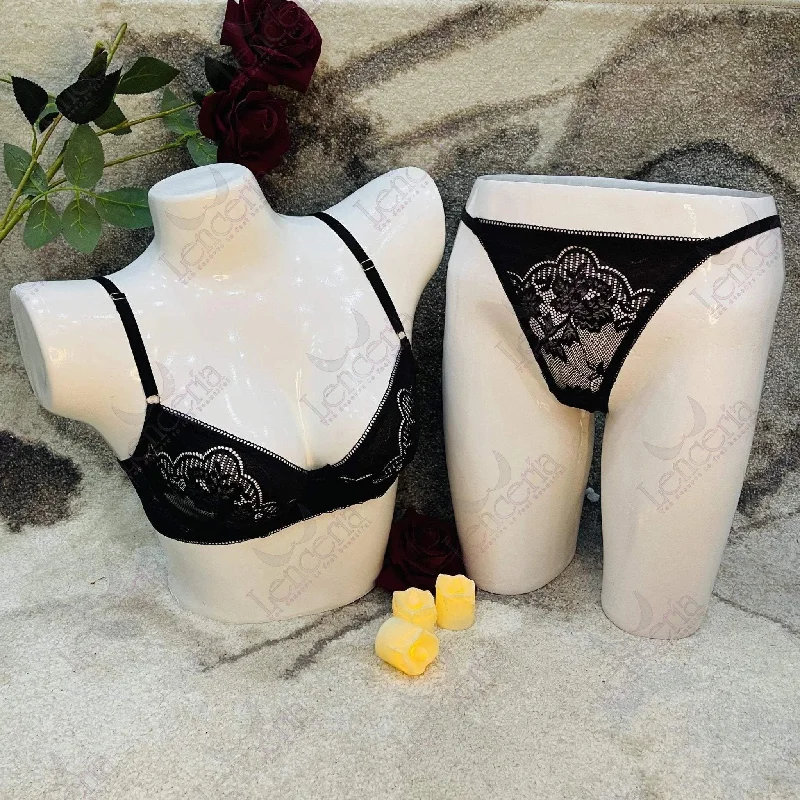 plus size lace women bra and panty sets Fleur chic set - extremely elegant (c16)