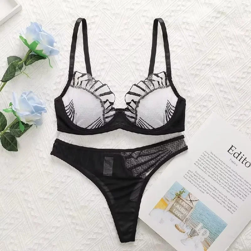 lace trimmed women bra and panty sets Flourish High Quality Non Padded Wired Lace See Through Bra Panty Set YS2417 lace trimmed women bra and panty sets Flourish High Quality Non Padded Wired Lace See Through Bra Panty Set YS2417